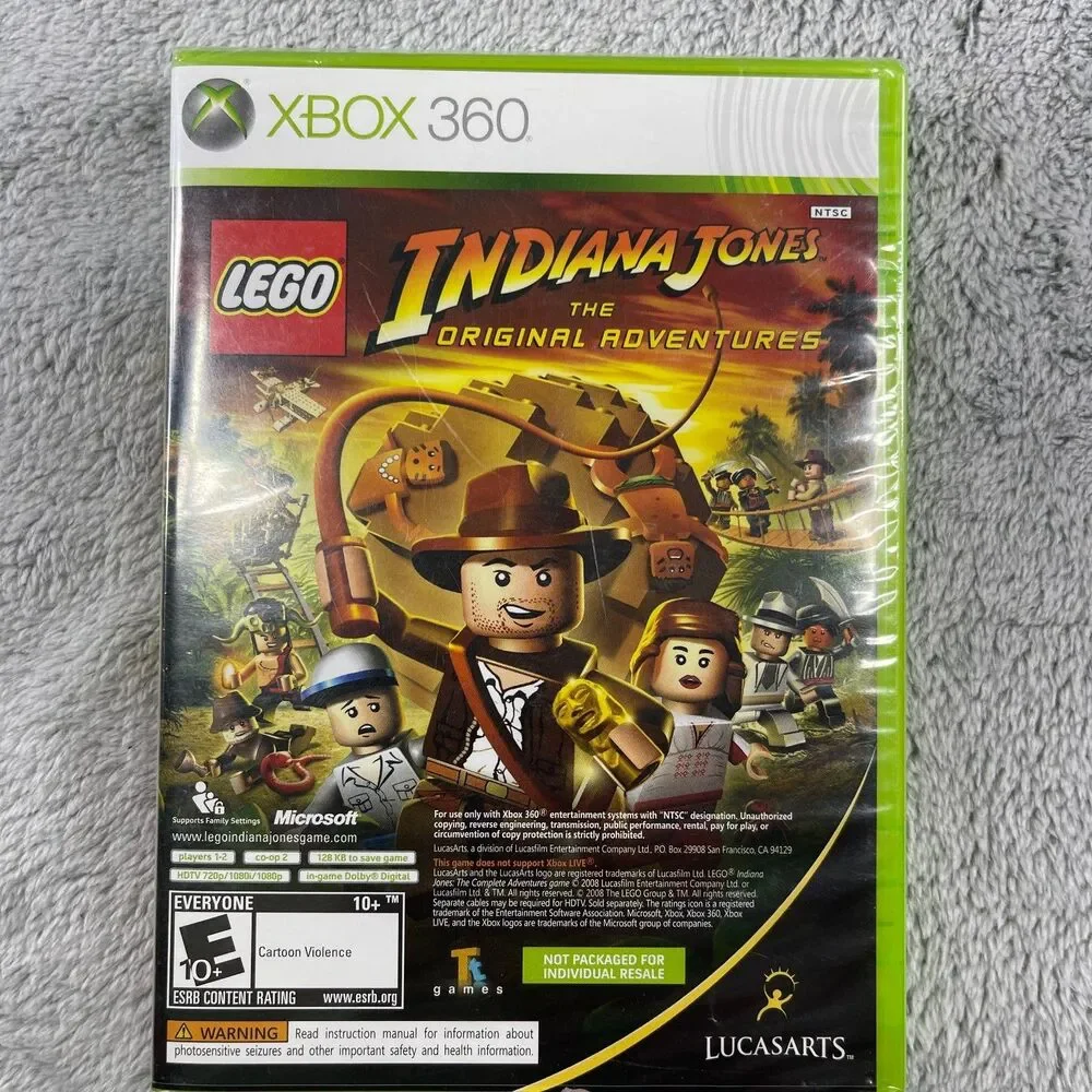 LEGO Indiana Jones and Kung Fu Panda Dual Pack Microsoft Xbox 360 SEALED! New!